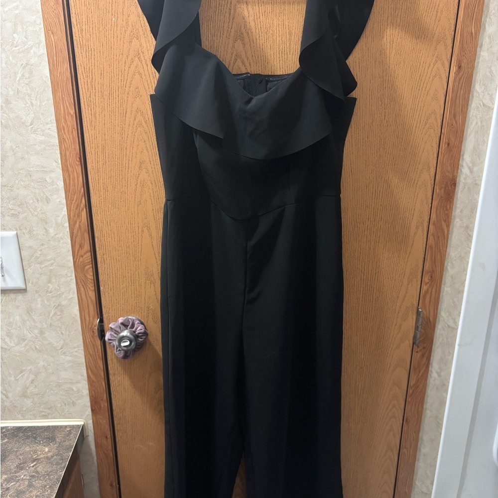 H&M Elegant Black Ruffle Jumpsuit